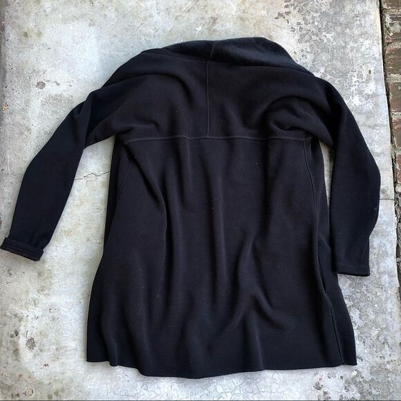 Drew Morrison Cozy Cardigan Fleece Lined Jacket Black shawl collar XS - Picture 6 of 7
